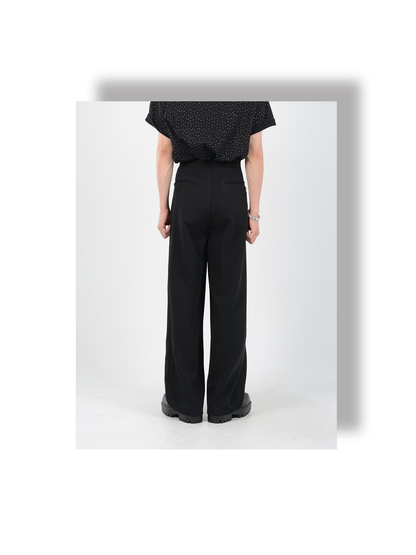 High-end loose drape wide leg slack pants
