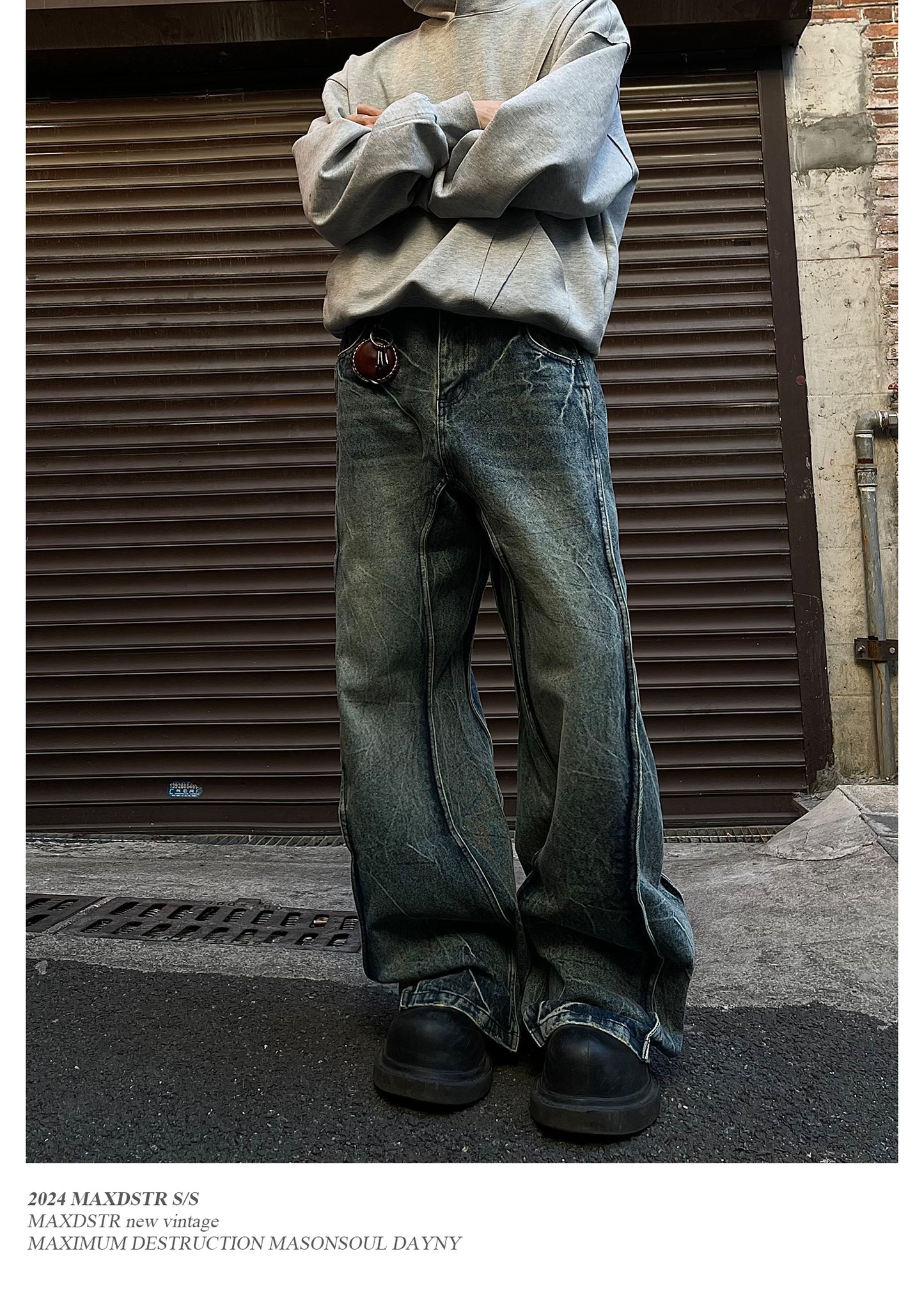 Splicing Design Silhouette Jeans