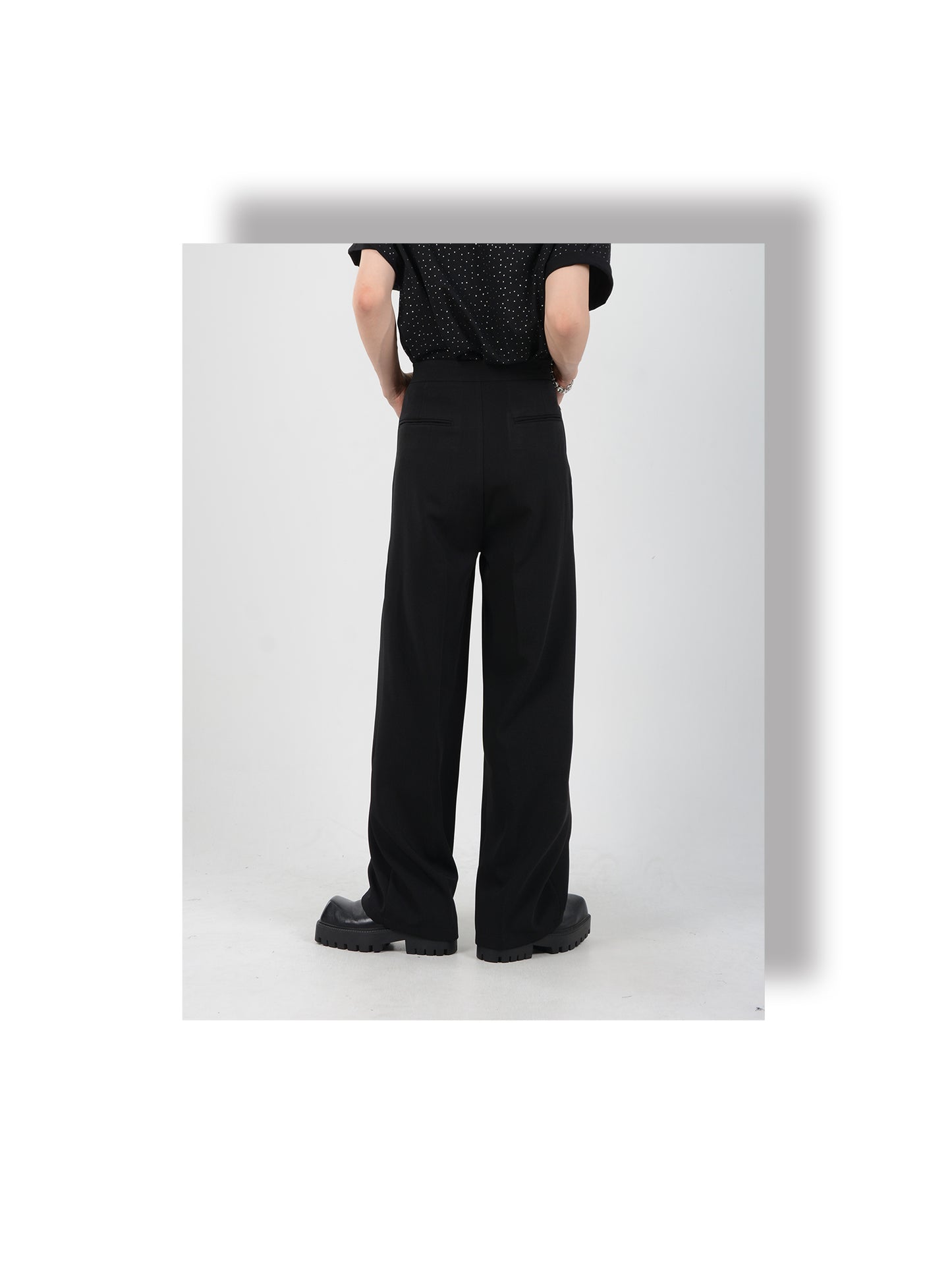 High-end loose drape wide leg slack pants