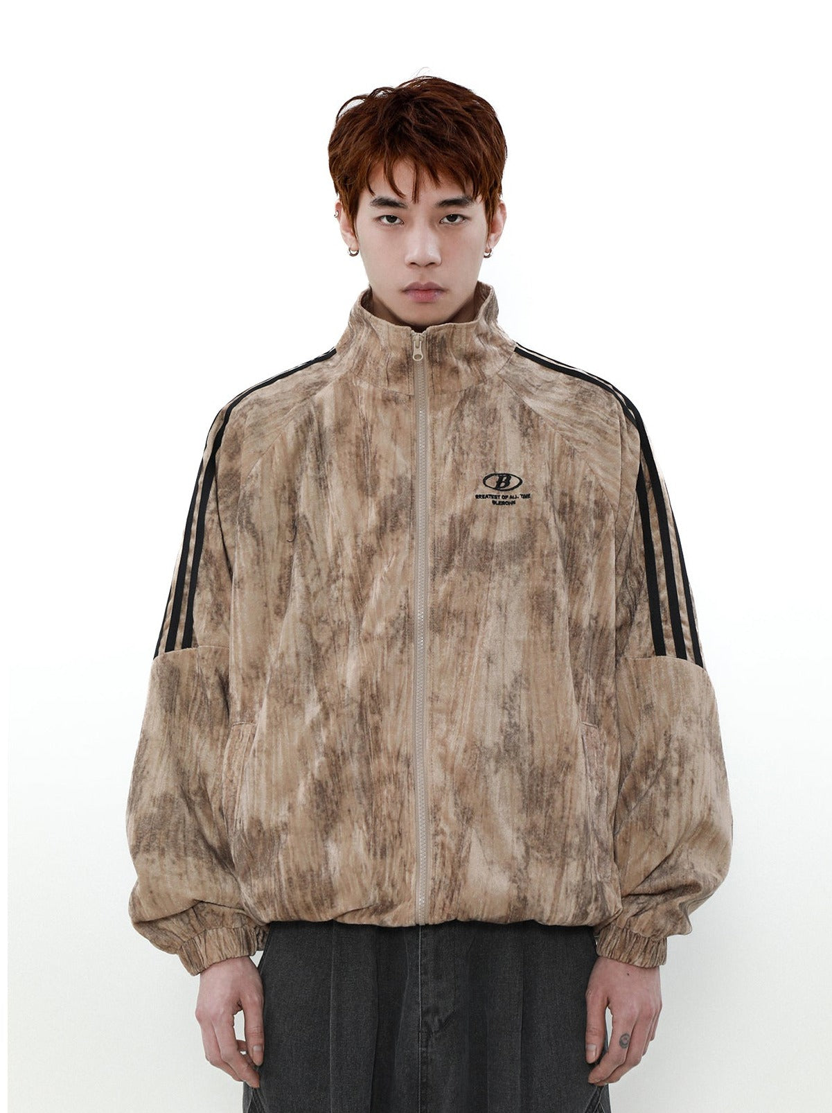 Retro Letter Checked Jacket