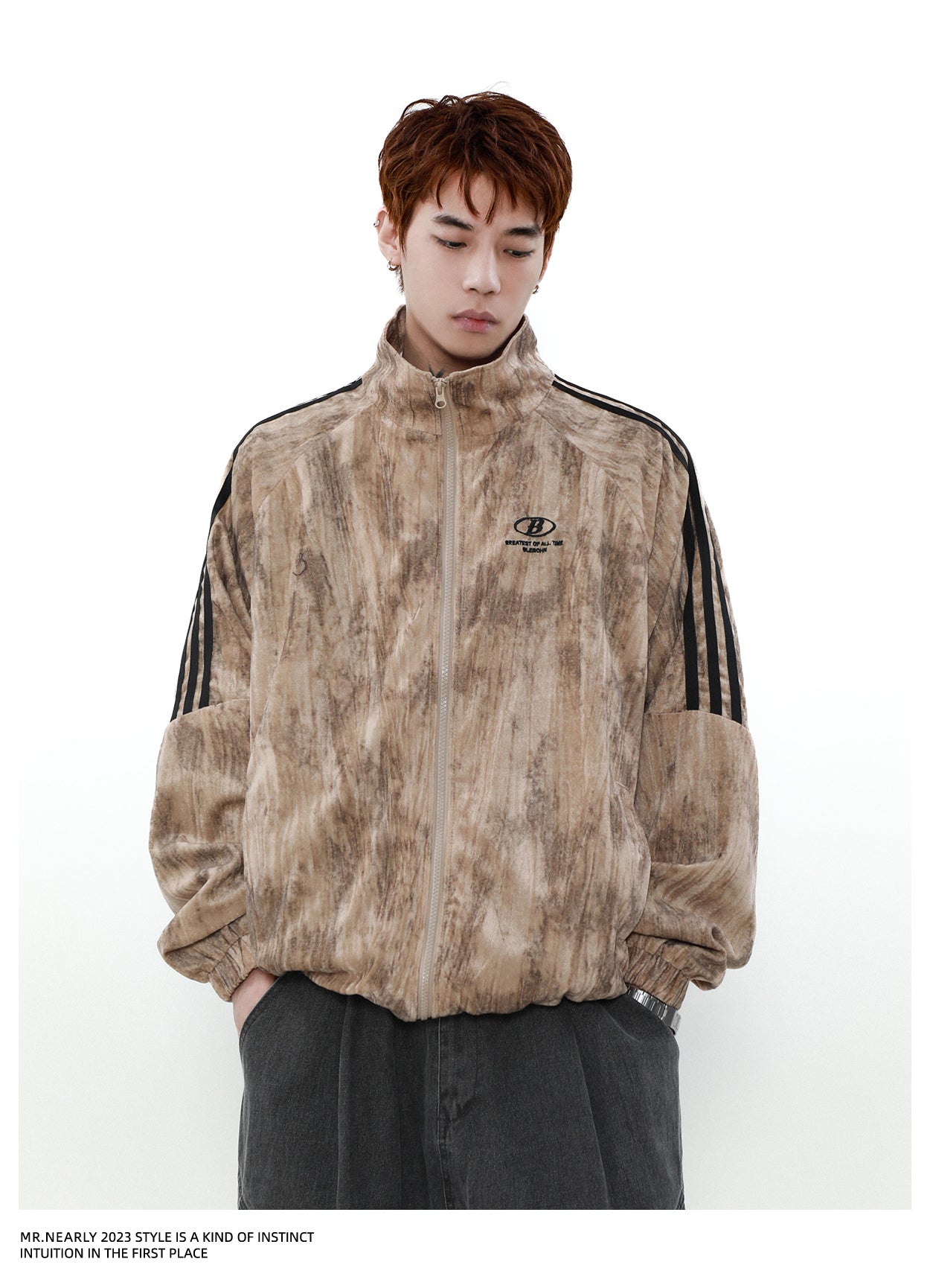Retro Letter Checked Jacket