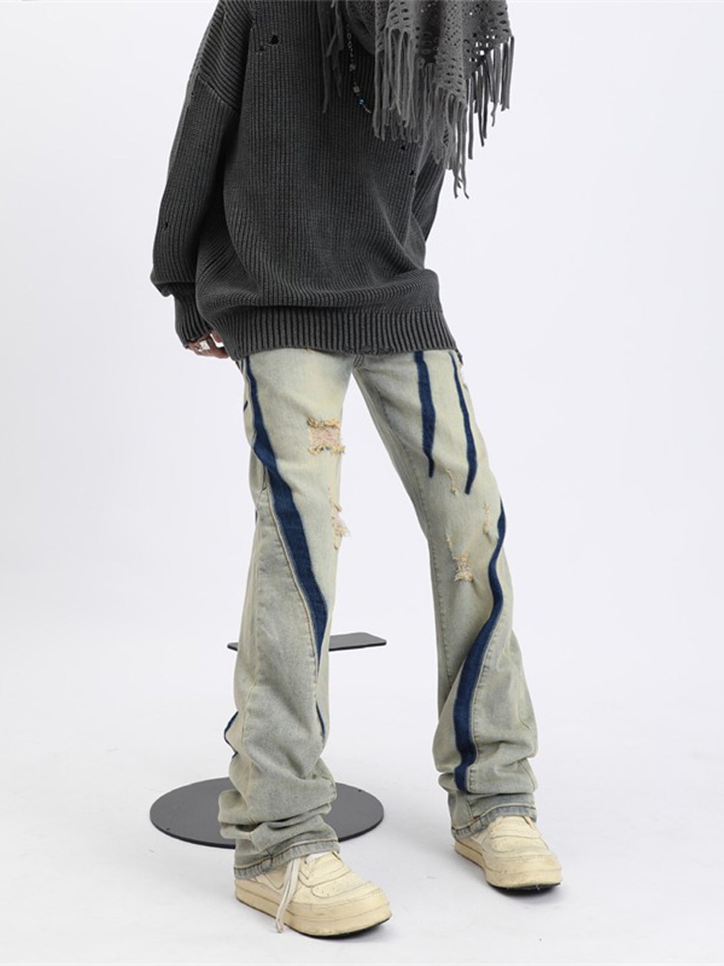 Gradient Ripped Jeans