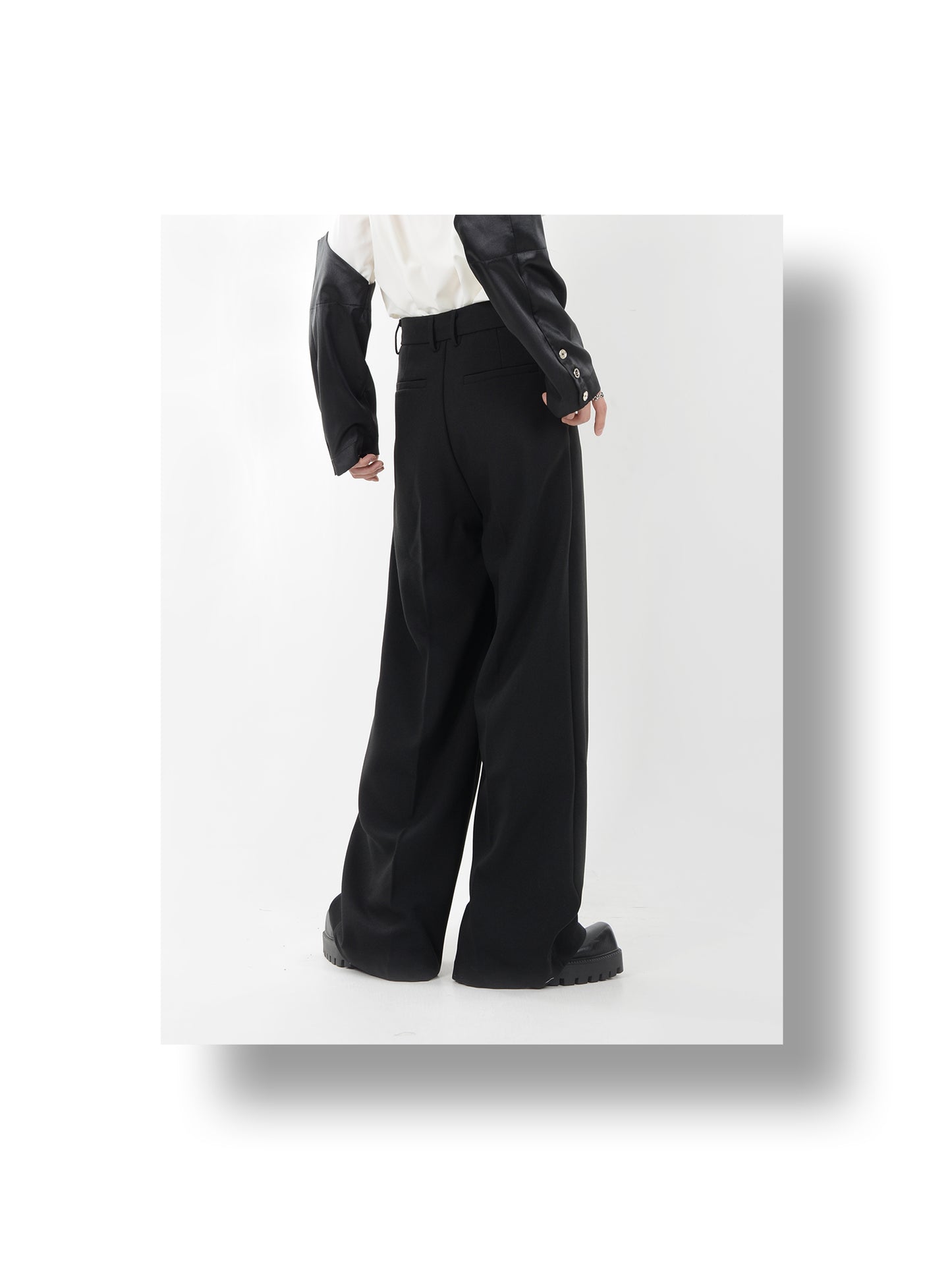 Loose Straight Draped Slack Pants