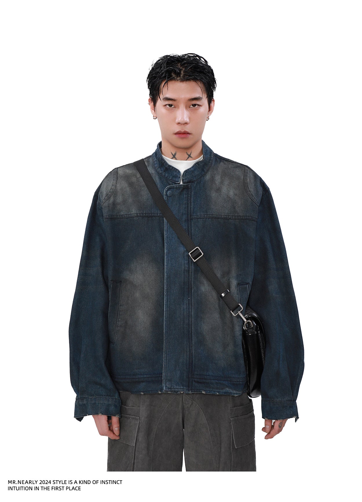 Tie-dye Washed Denim Jacket