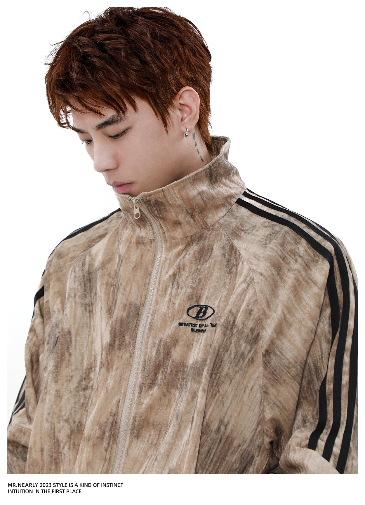Retro Letter Checked Jacket