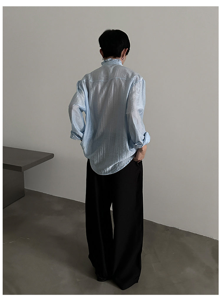 Frilled Lace V-Neck Shirt
