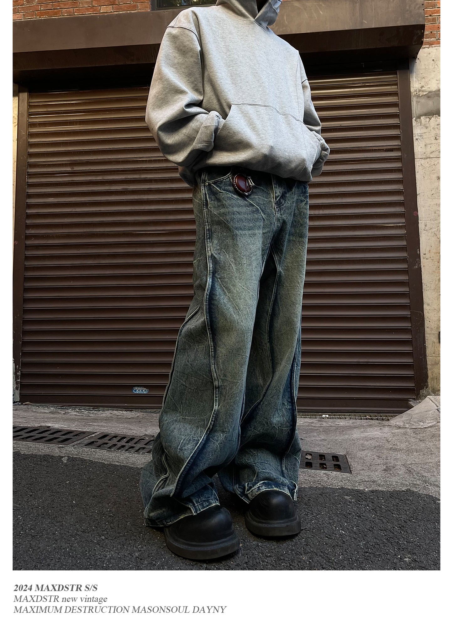 Splicing Design Silhouette Jeans