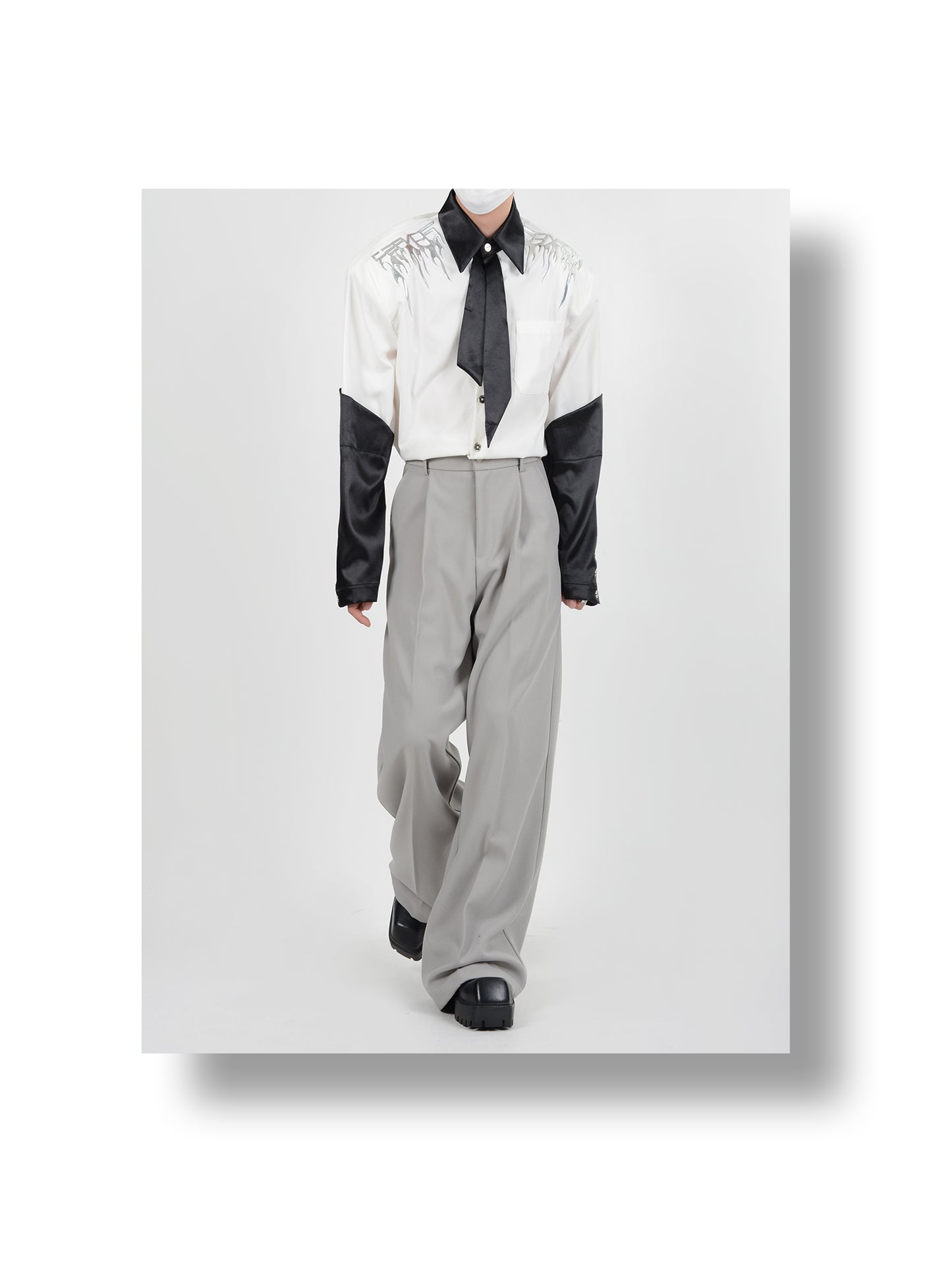 Loose Straight Draped Slack Pants