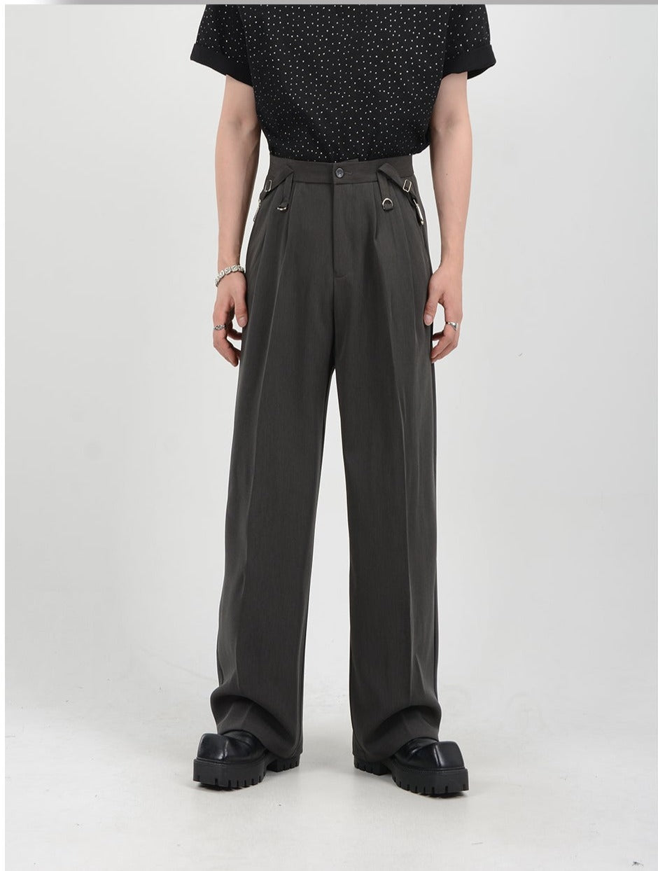 High-end loose drape wide leg slack pants