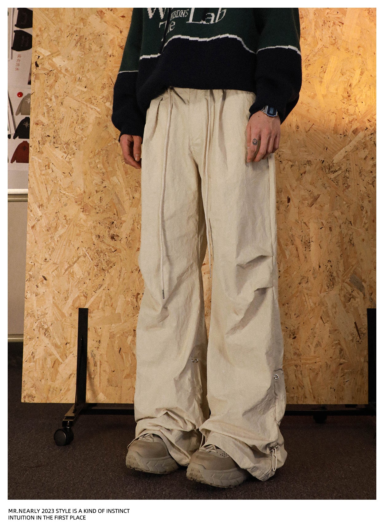 Retro Pleated Casual Pants