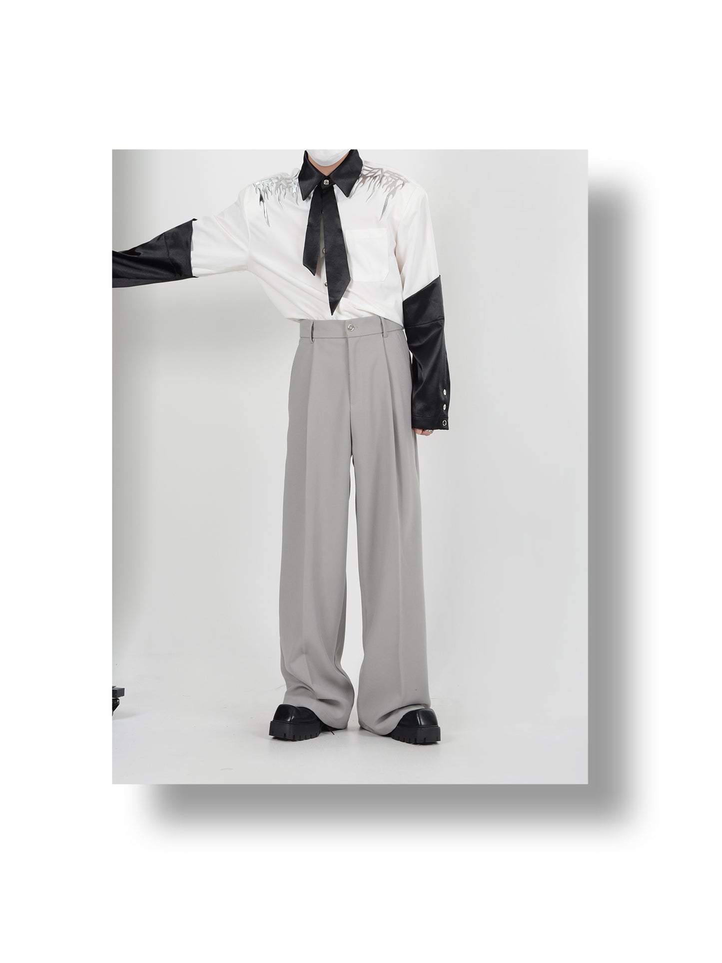 Loose Straight Draped Slack Pants