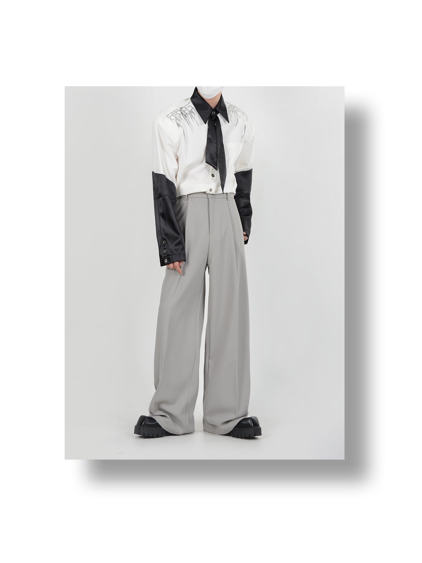 Loose Straight Draped Slack Pants