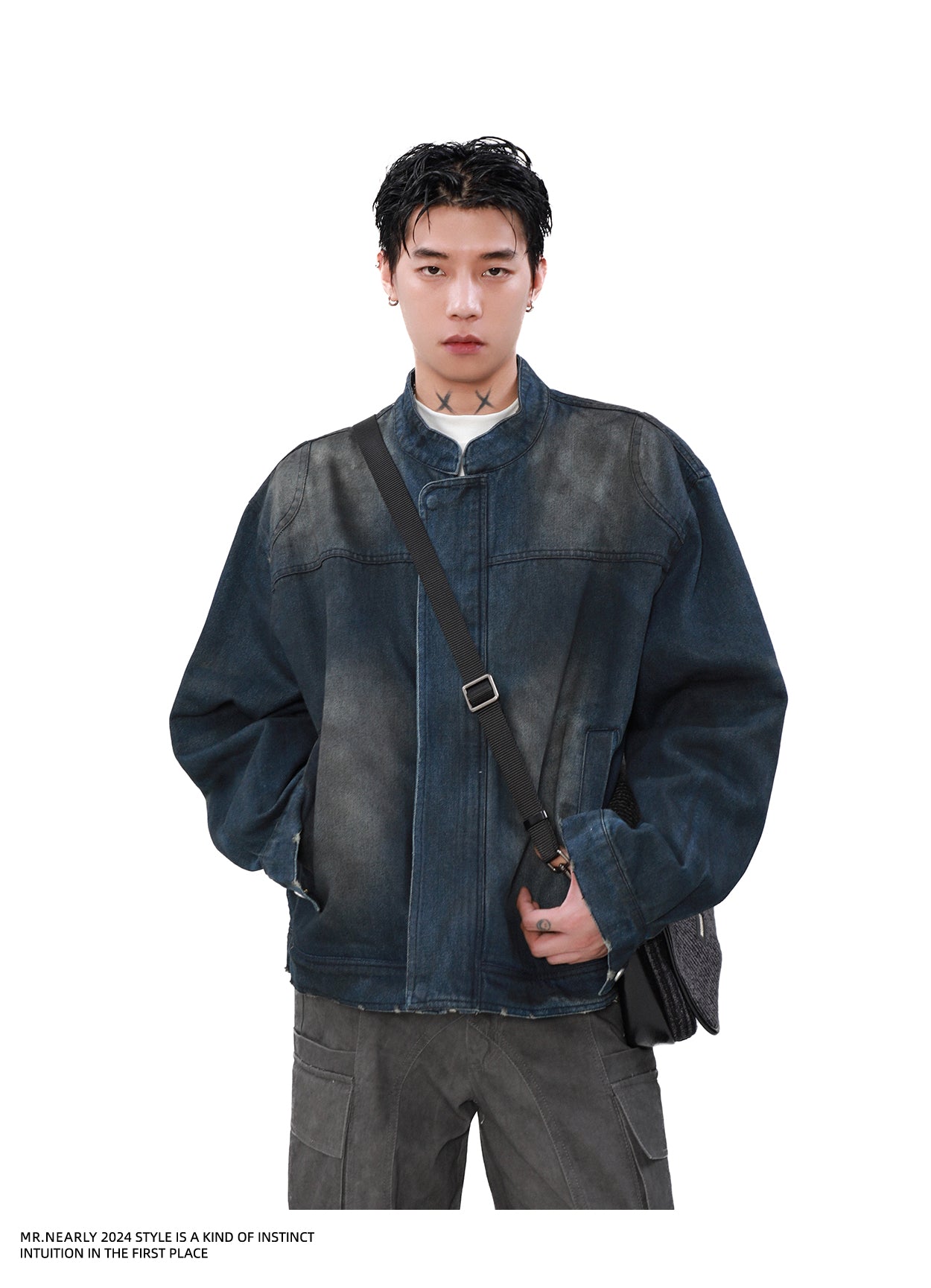 Tie-dye Washed Denim Jacket