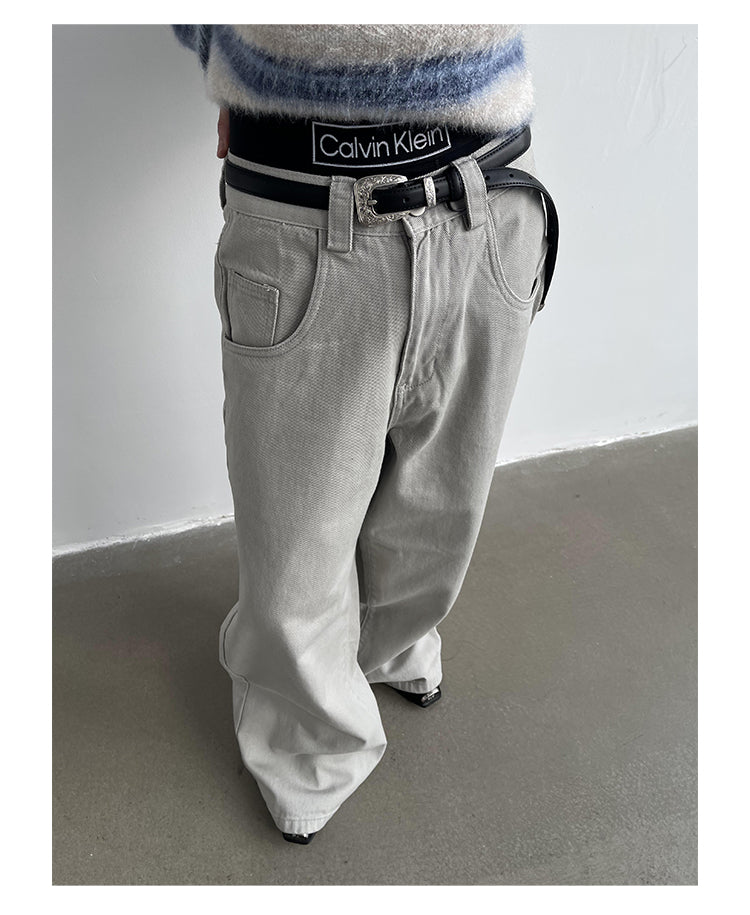 Flare Length Stacked High End Pants