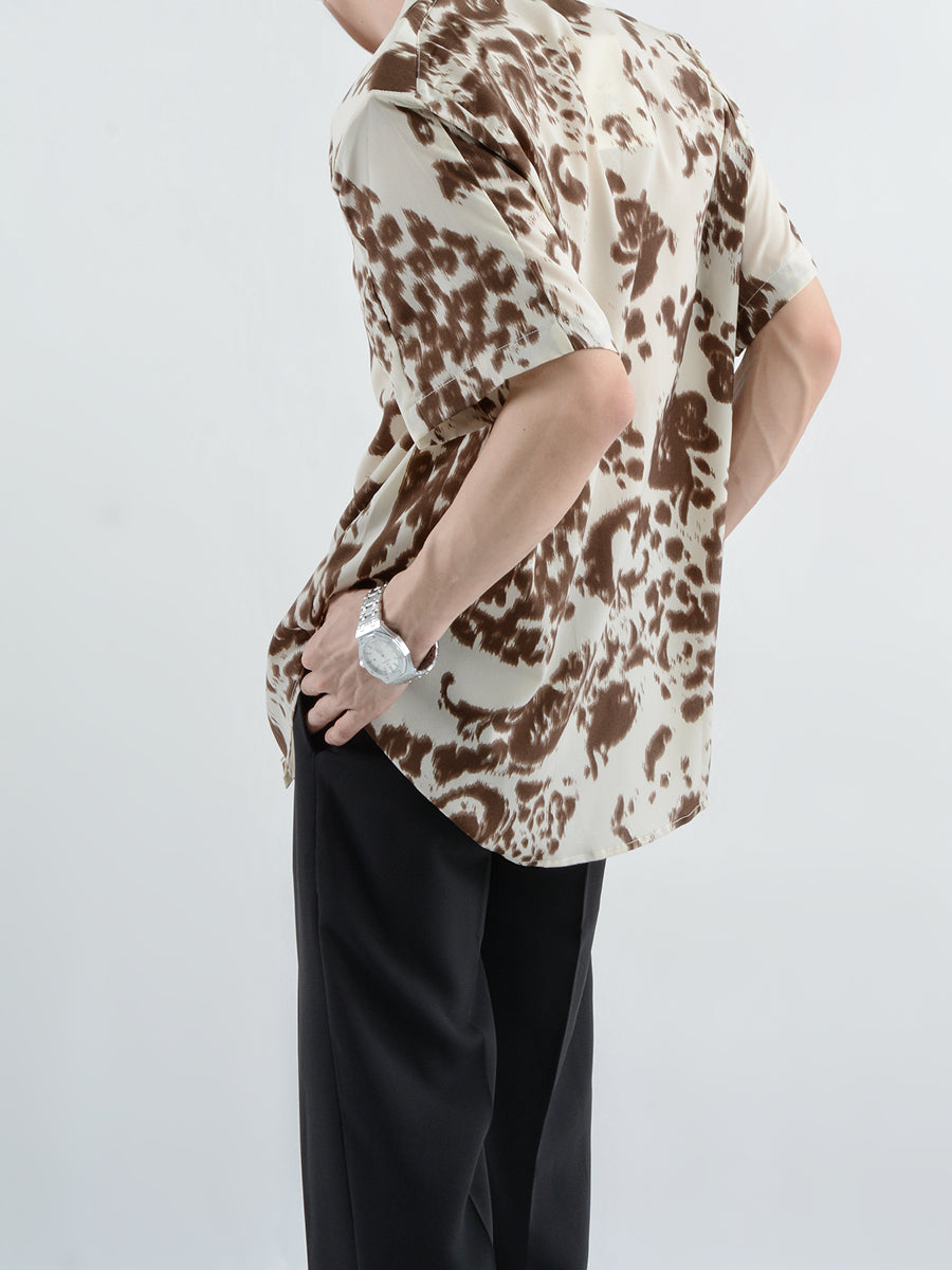 Vintage floral short-sleeved shirt