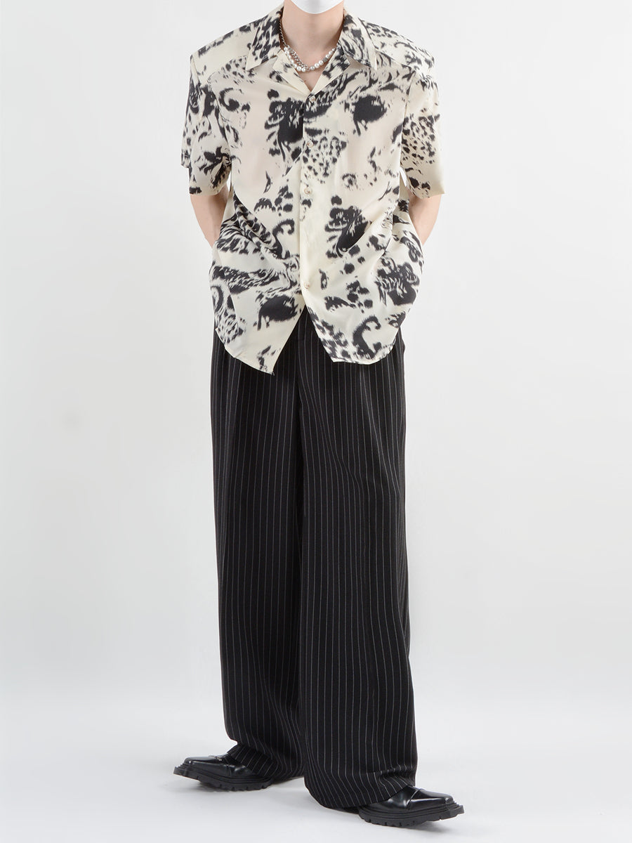 Vintage floral short-sleeved shirt