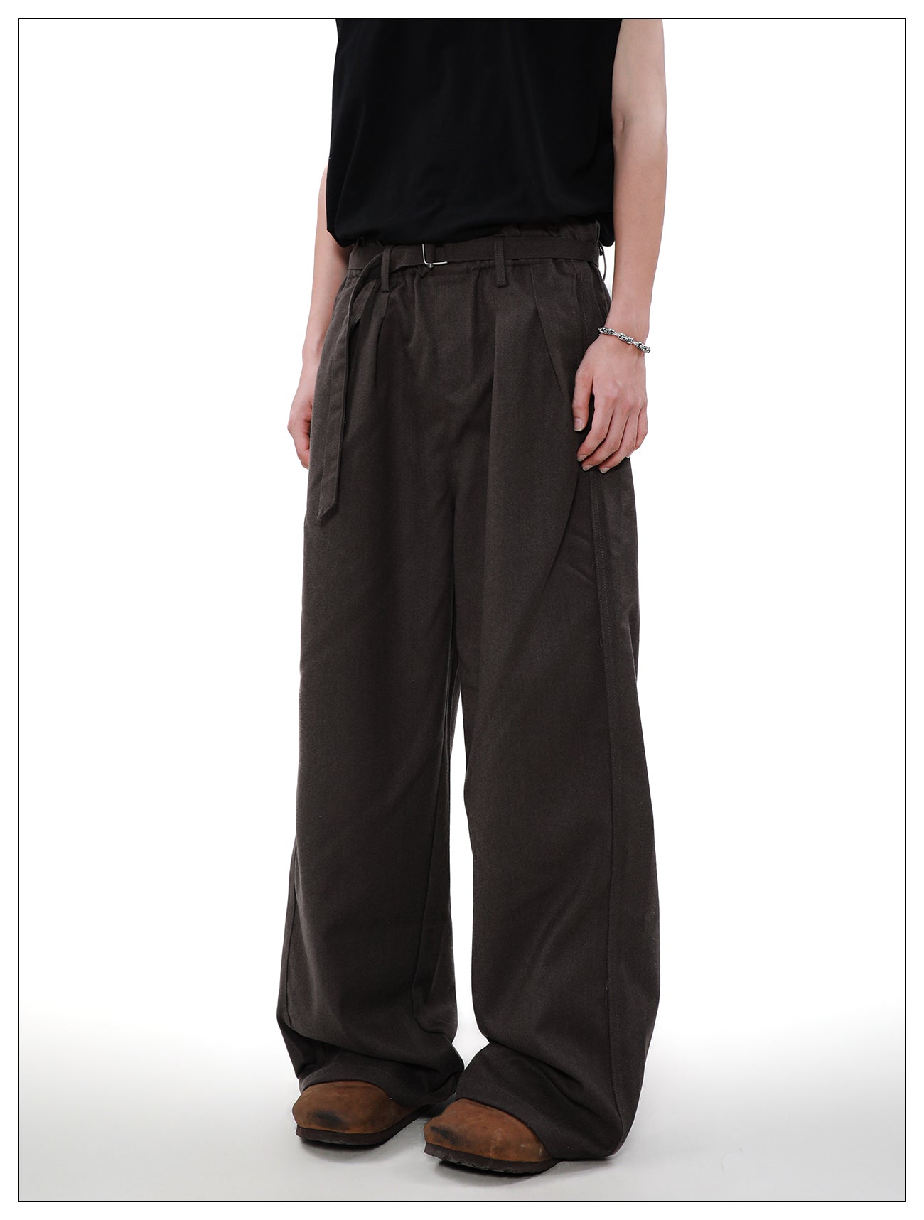 Retro wide-leg casual pants
