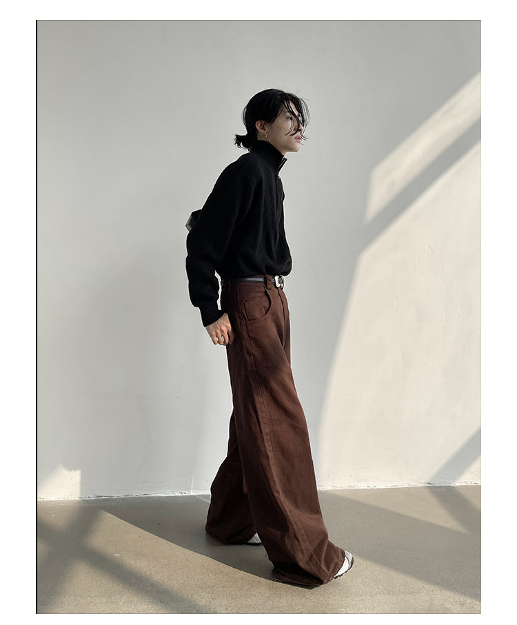 Flare Length Stacked High End Pants