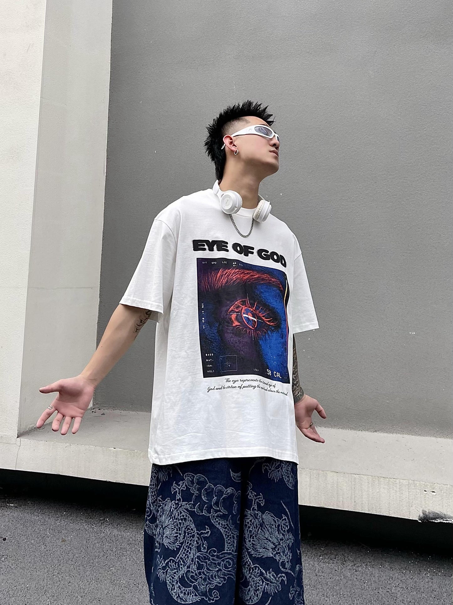 Washed Damaged Graphic T-Shirt