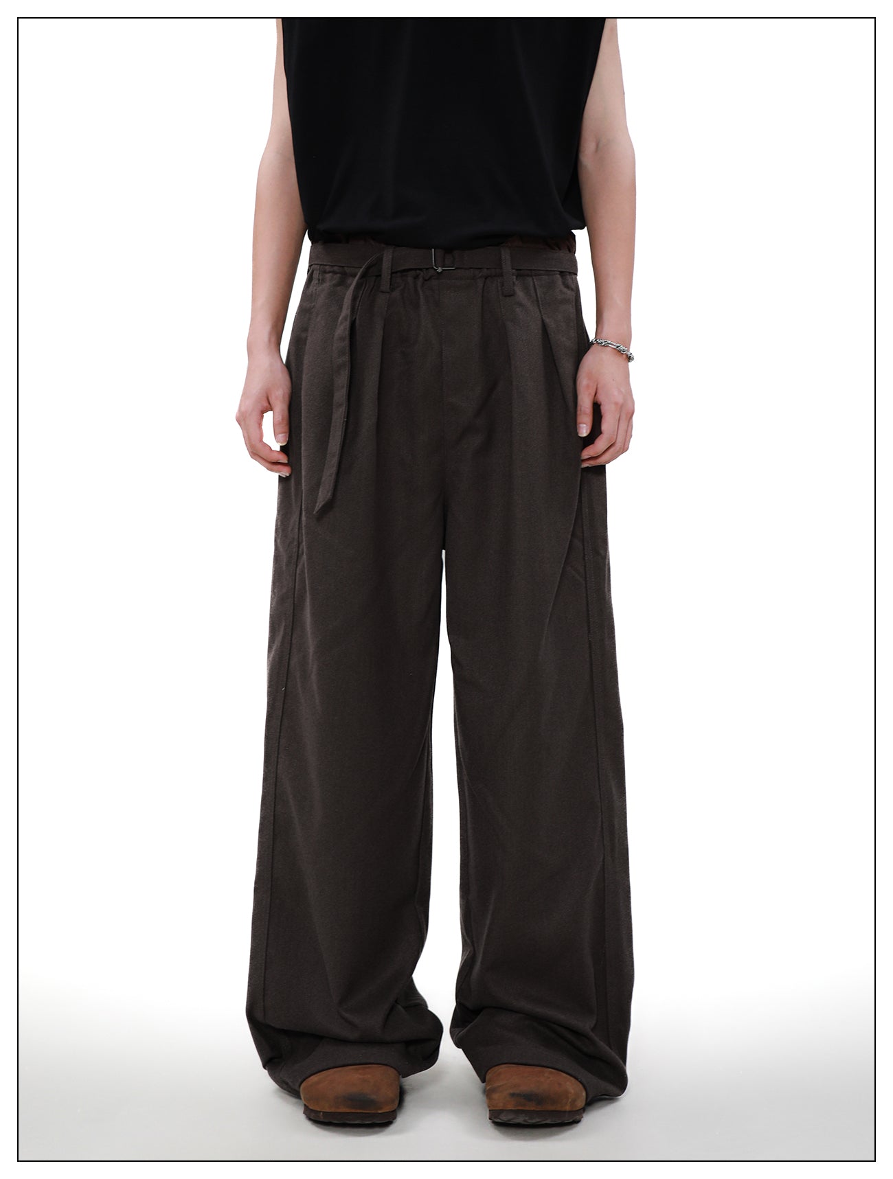 Retro wide-leg casual pants