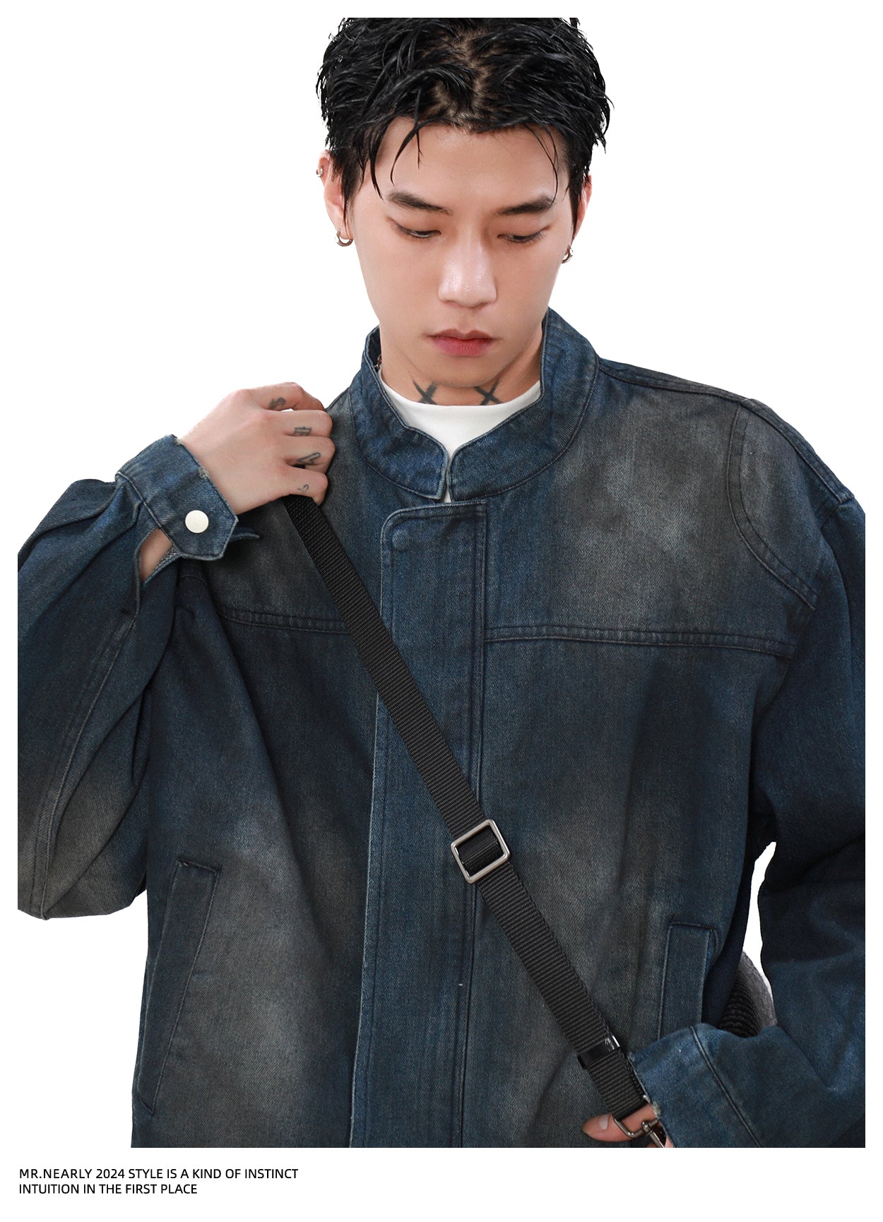 Tie-dye Washed Denim Jacket