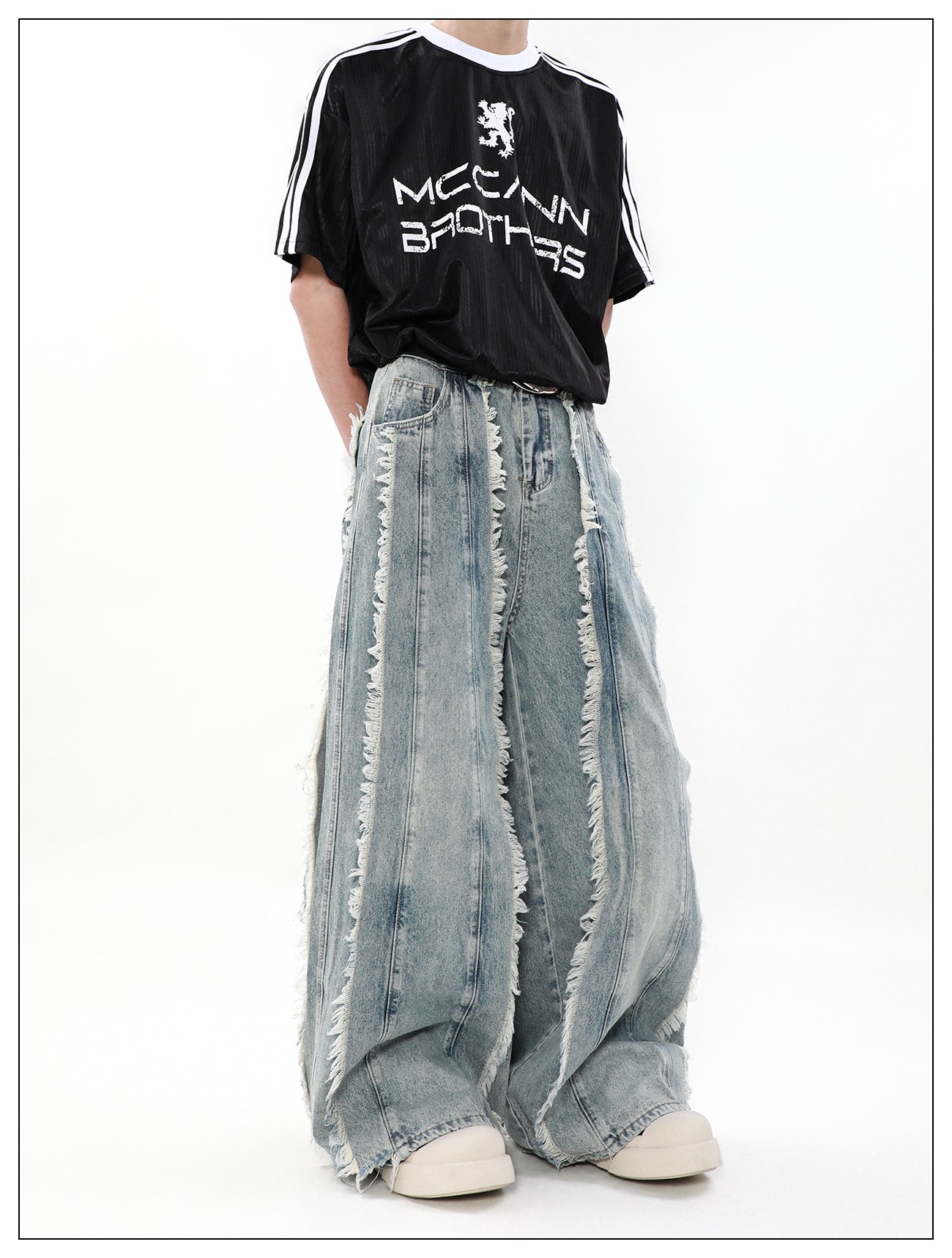 Retro Way Strand Tassel Denim Pants