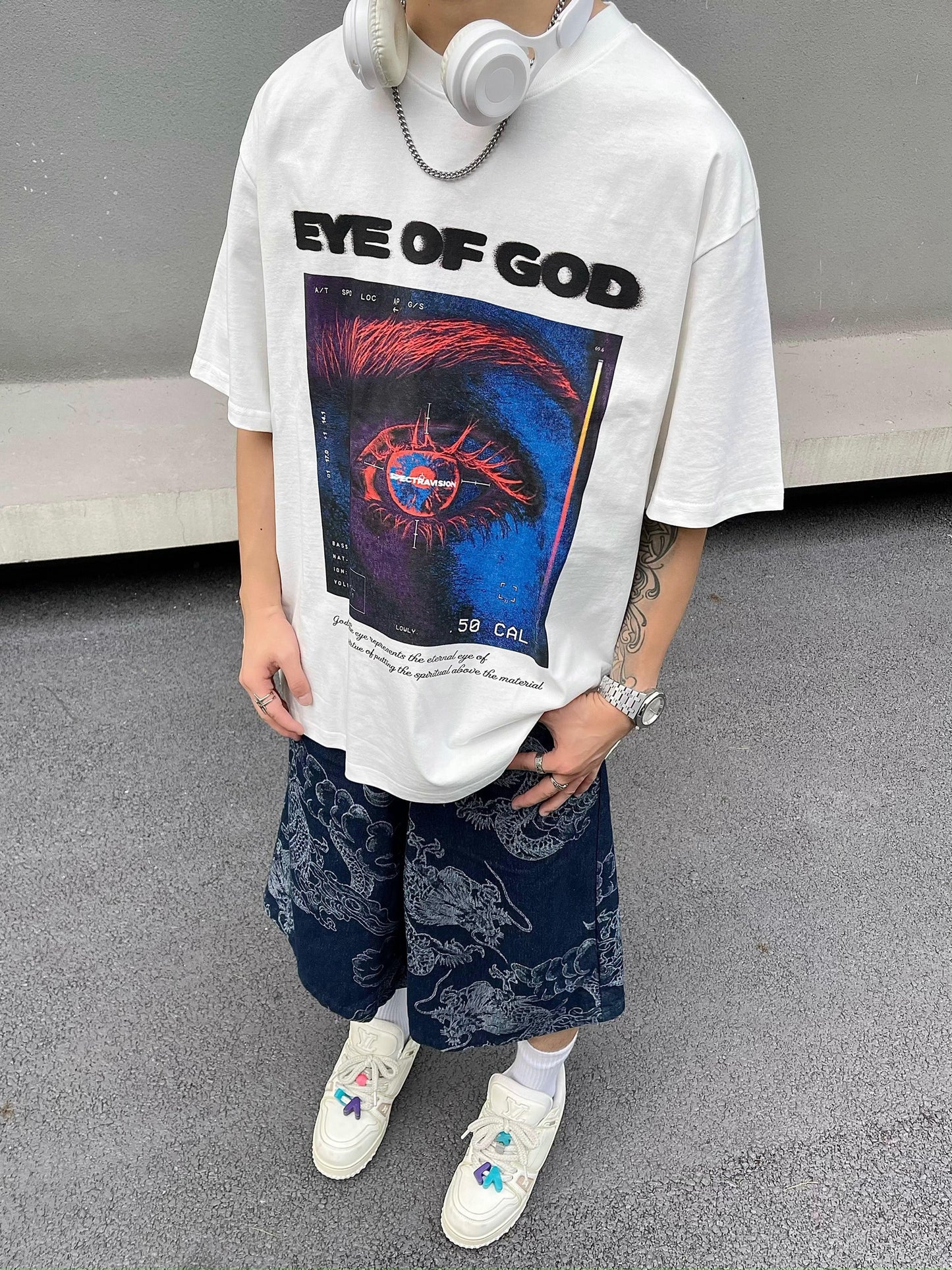 Washed Damaged Graphic T-Shirt
