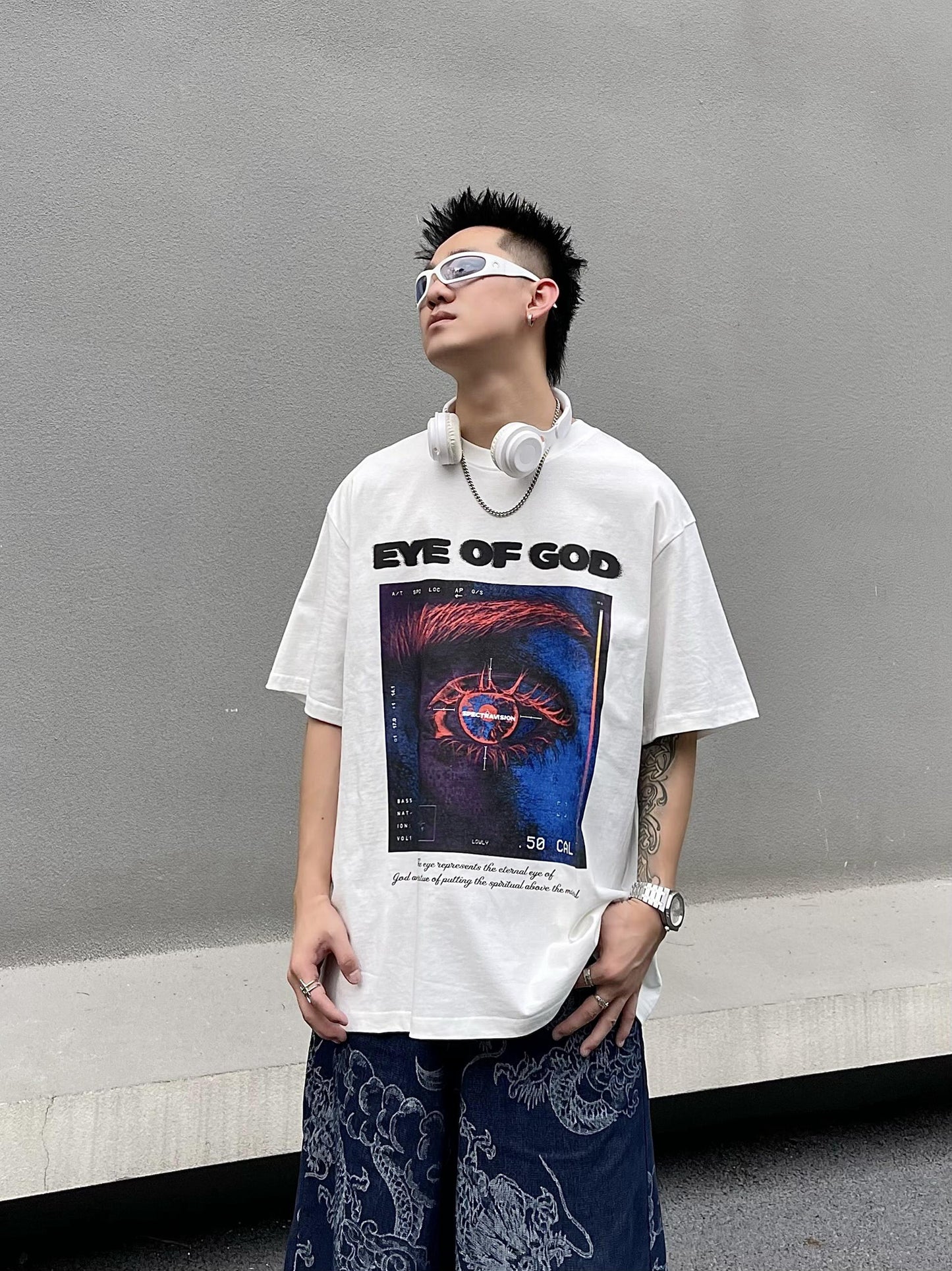 Washed Damaged Graphic T-Shirt